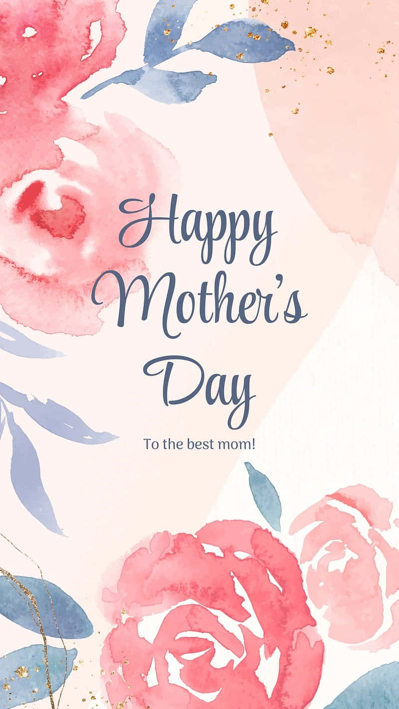 Happy Mothers Day Floral Greeting Card Wallpaper