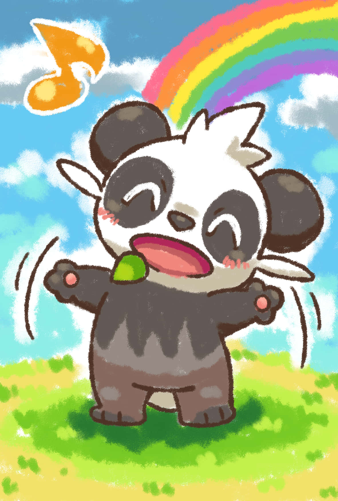 Happy Pancham Rainbow Wallpaper