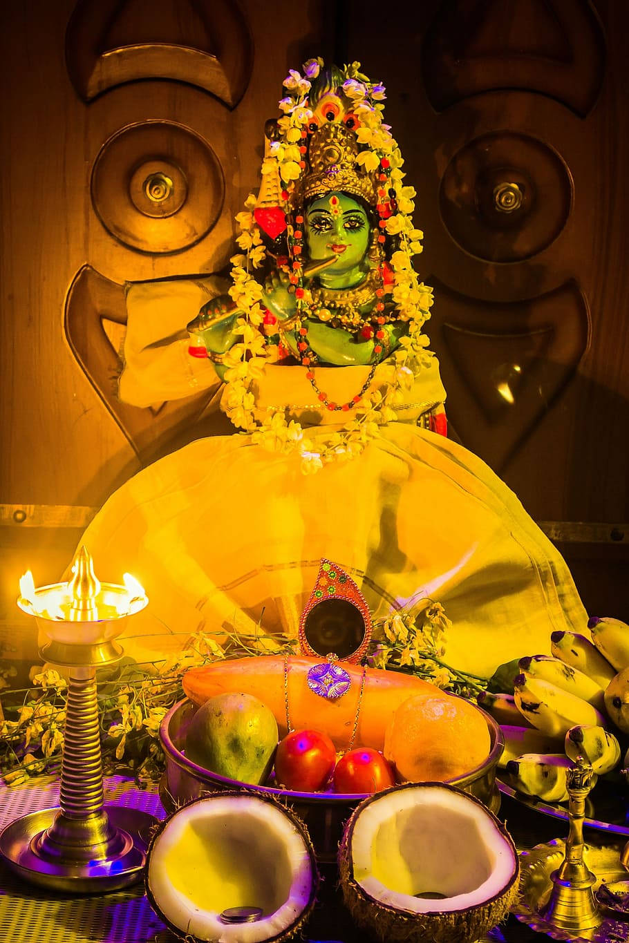 Happy Vishu Celebration Altar Wallpaper