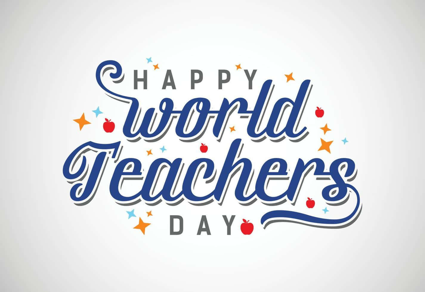 Happy World Teachers Day Celebration Graphic Wallpaper