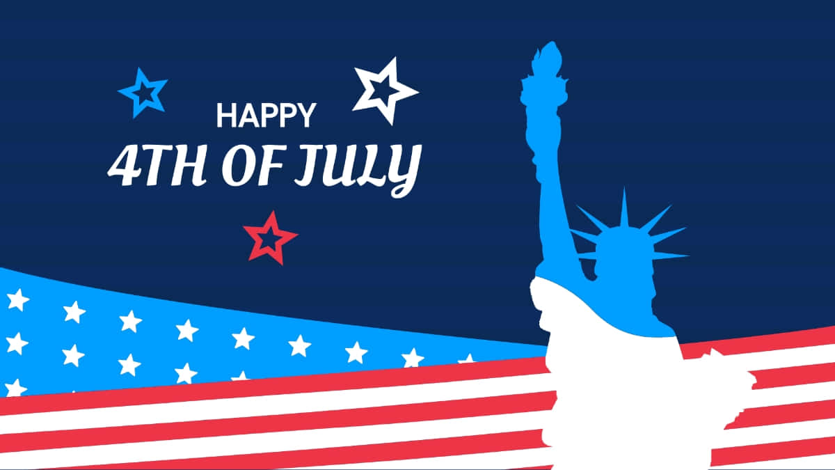 Happy4thof July Statueof Liberty Graphic Wallpaper