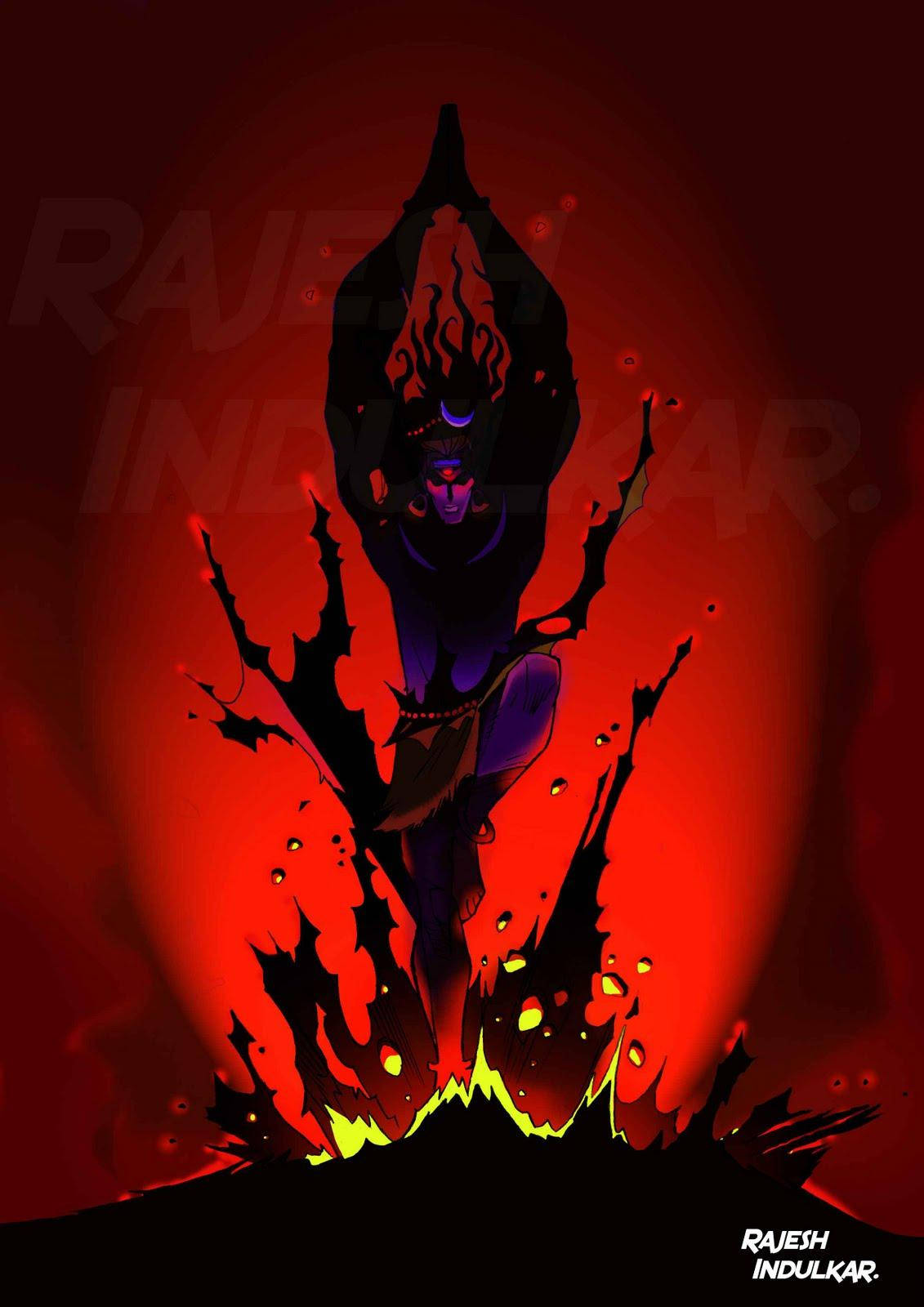 Har Har Mahadev Volcano Wallpaper