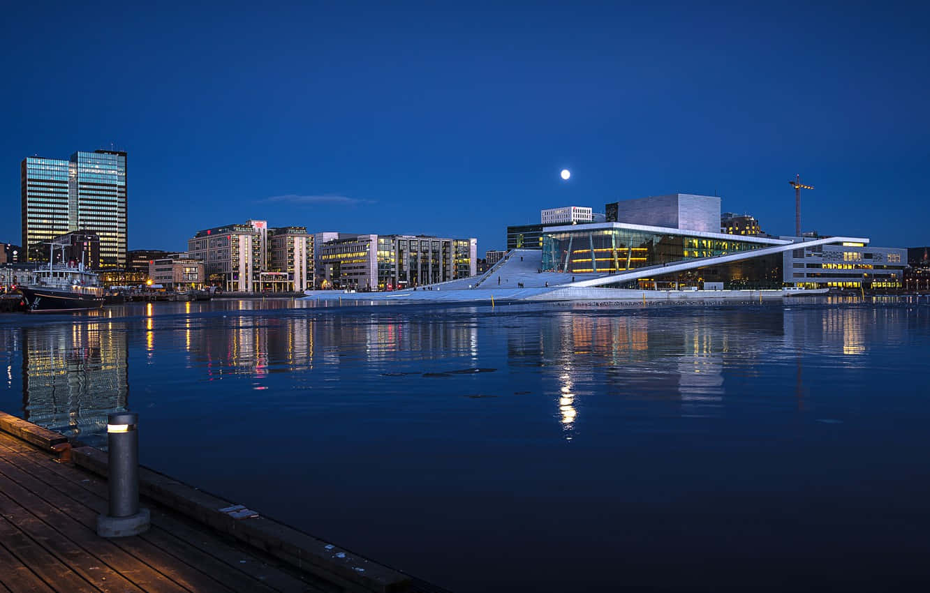 Harbor View Near Oslo Opera House Wallpaper