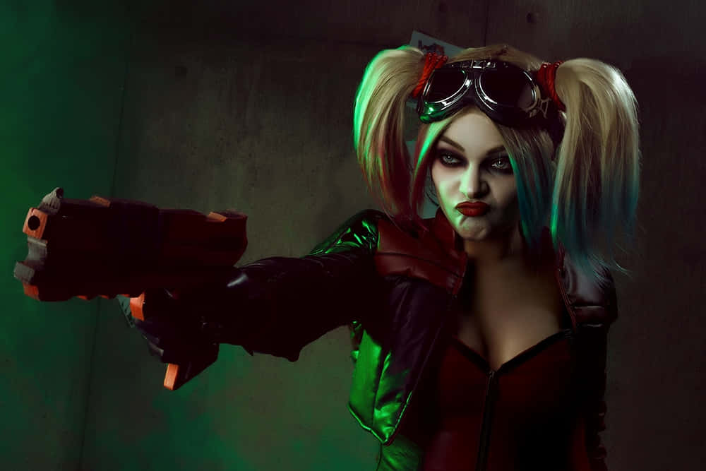 Harley Quinn Battles The Odds In Injustice 2 Wallpaper