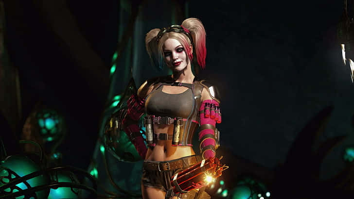 Harley Quinn Flips The Script In Her Fight Against Injustice Wallpaper