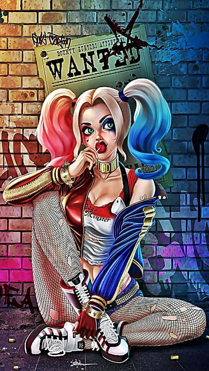 Harley Quinn Graffiti Backdrop Wallpaper