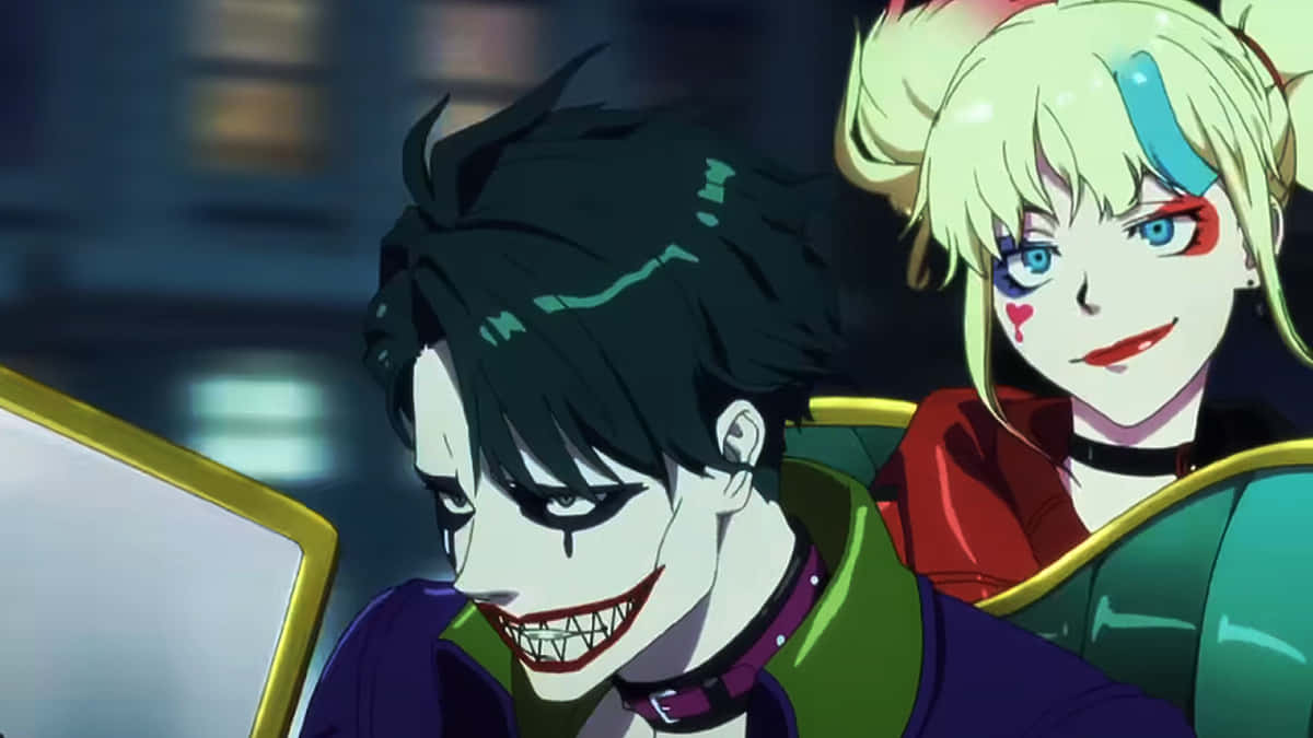 Harley Quinn Joker Cartoon Villains Wallpaper