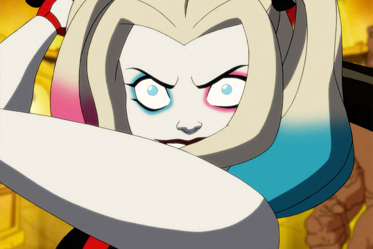 Harley Quinn Unleashes Chaos In The Animated Series Wallpaper