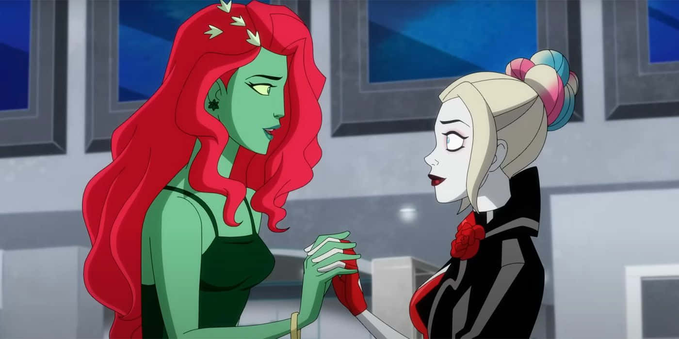 Harley Quinnand Poison Ivy Animated Encounter Wallpaper