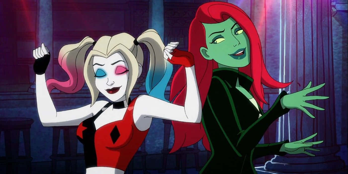 Harley Quinnand Poison Ivy Dancing Wallpaper