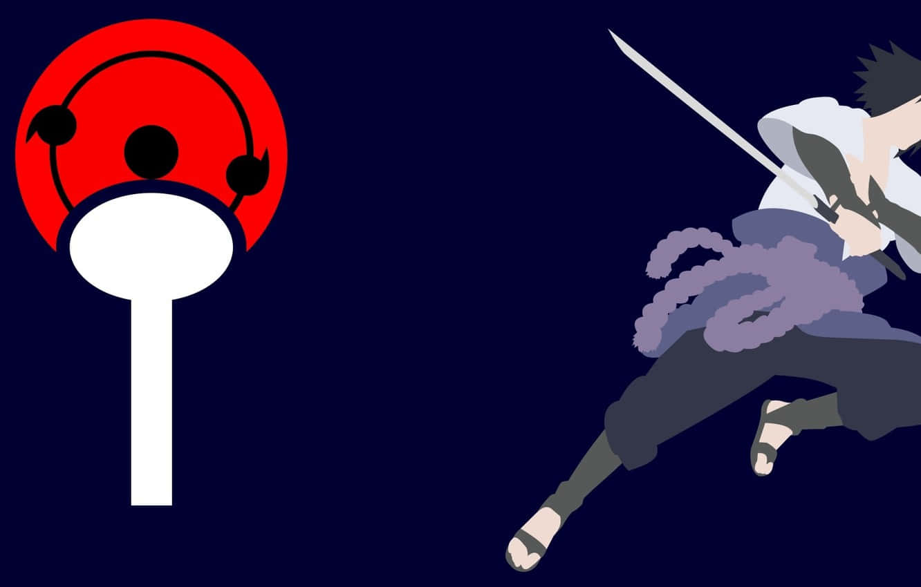 Harness The Power Of The Minimalist Sharingan Wallpaper