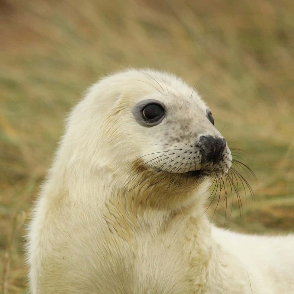 Harp Seal Pup Portrait Wallpaper