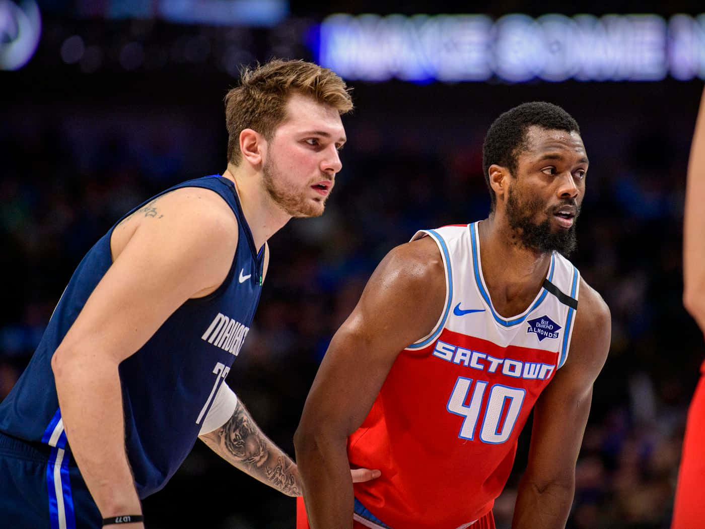 Harrison Barnes Against Luka Doncic Wallpaper