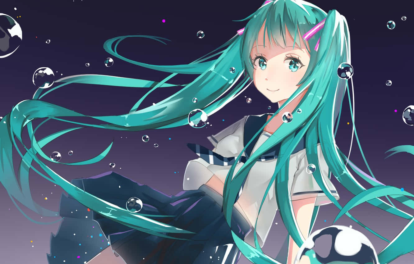 Hatsune Miku With Bubble Anime Wallpaper