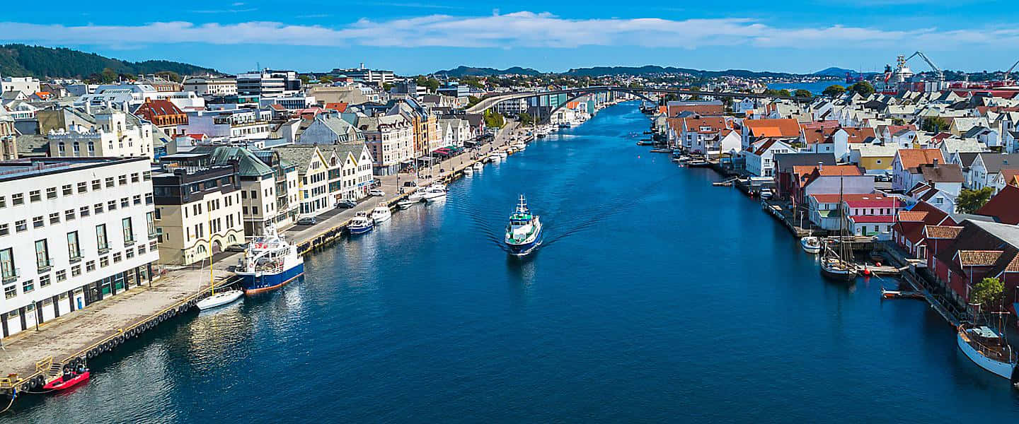 Haugesund Norway Aerial View Sormarka Wallpaper