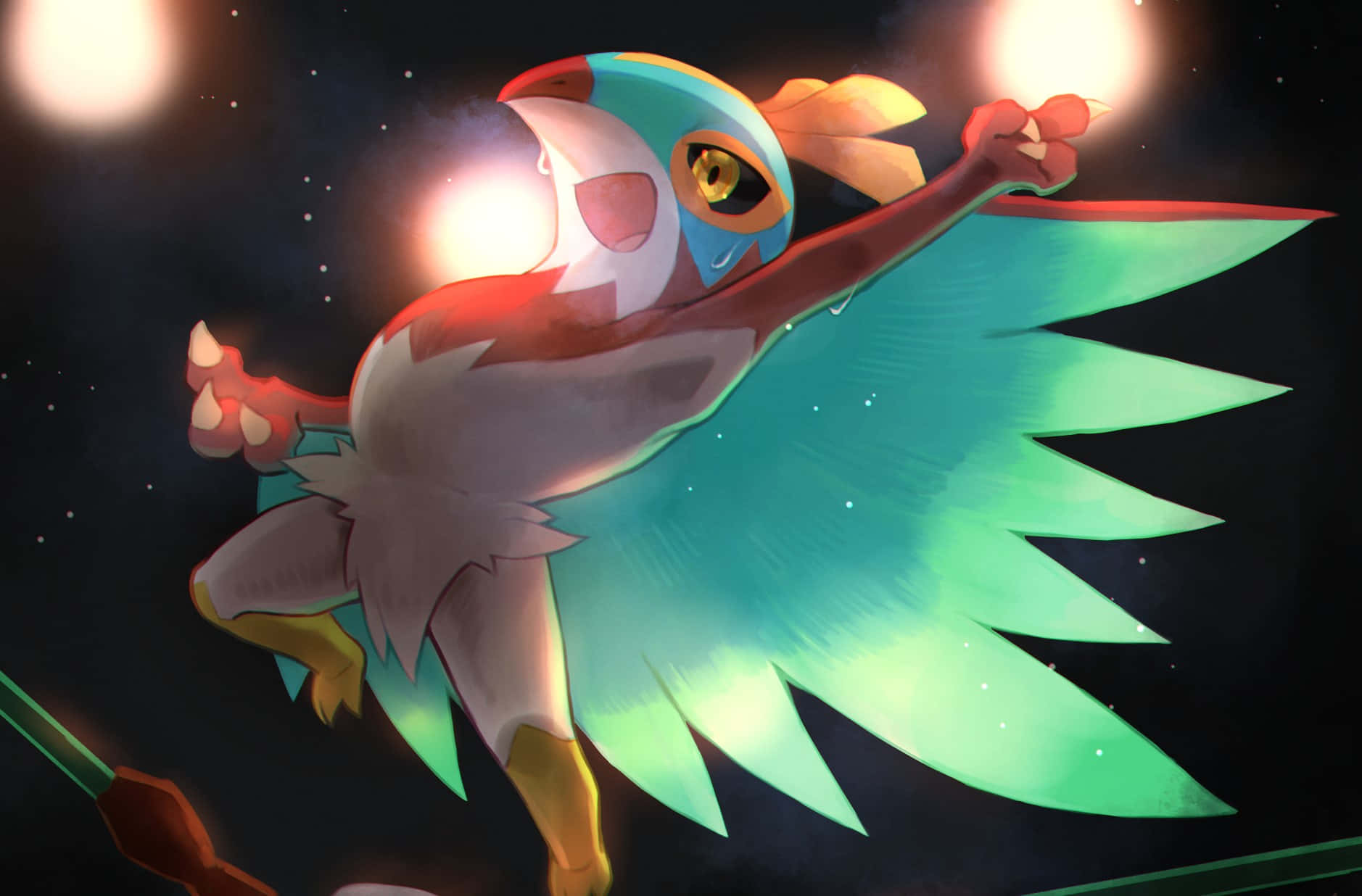 Hawlucha Fighting In Arena Wallpaper