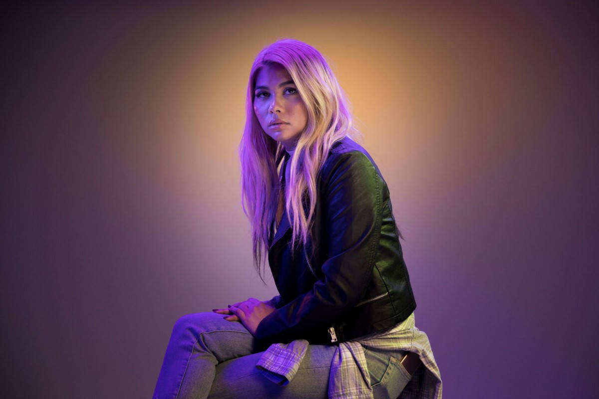 Hayley Kiyoko Leather Jacket Photoshoot Wallpaper