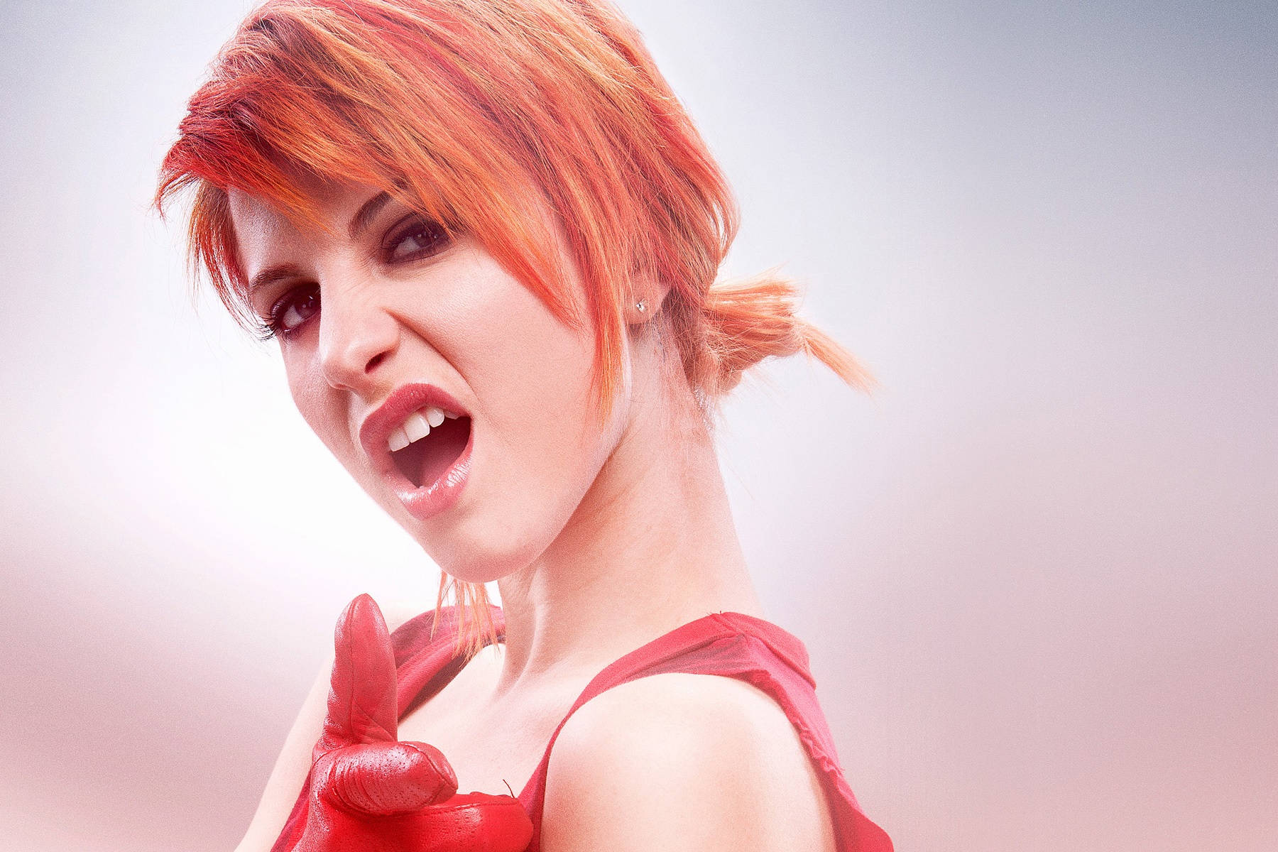 Hayley Williams With Orange Hair Wallpaper