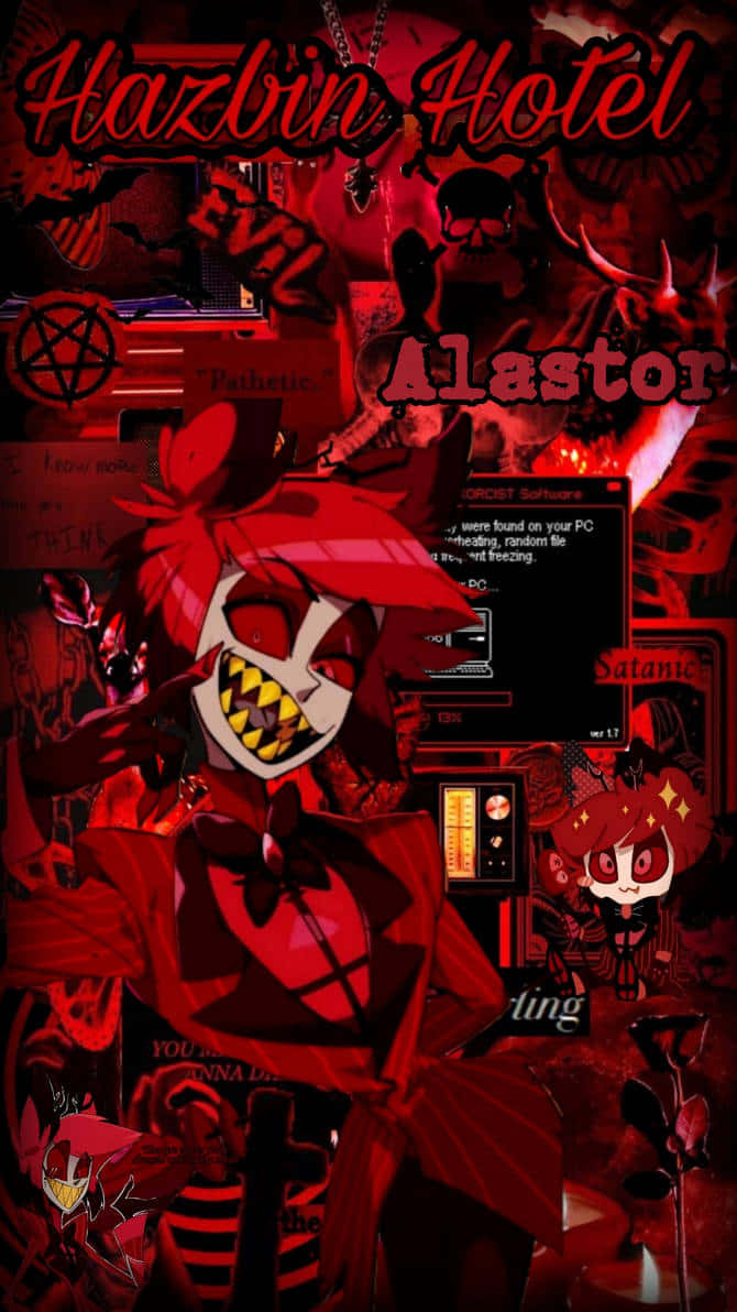 Hazbin_ Hotel_ Alastor_ Collage Wallpaper