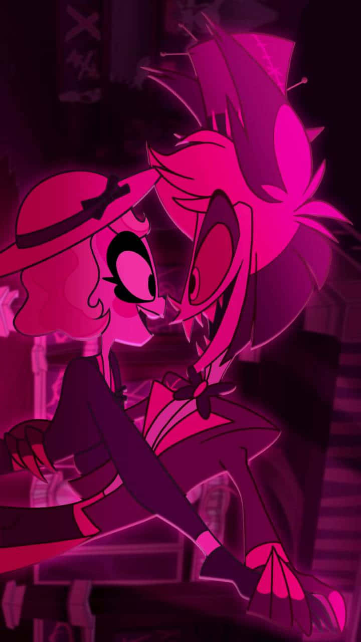 Hazbin Hotel Animated Characters Interaction Wallpaper