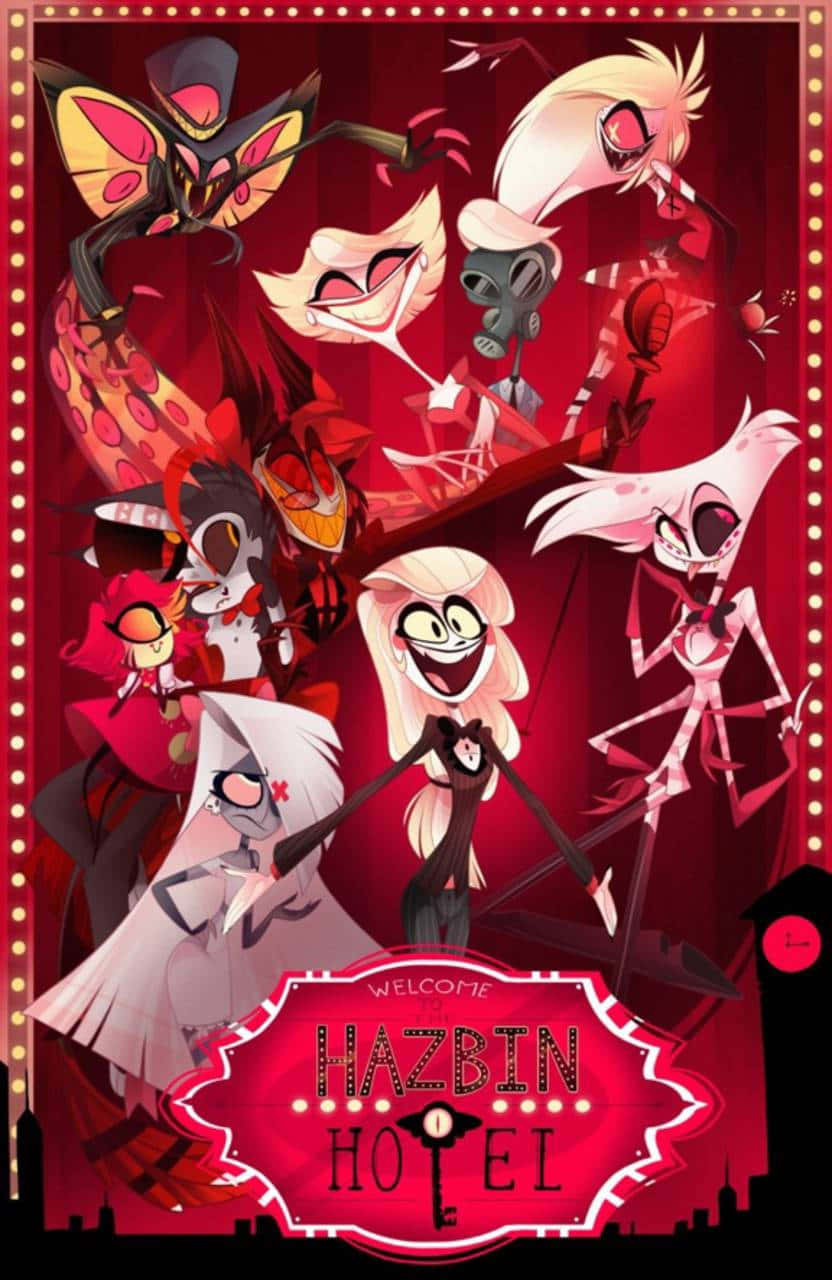 Hazbin Hotel Character Collage Wallpaper