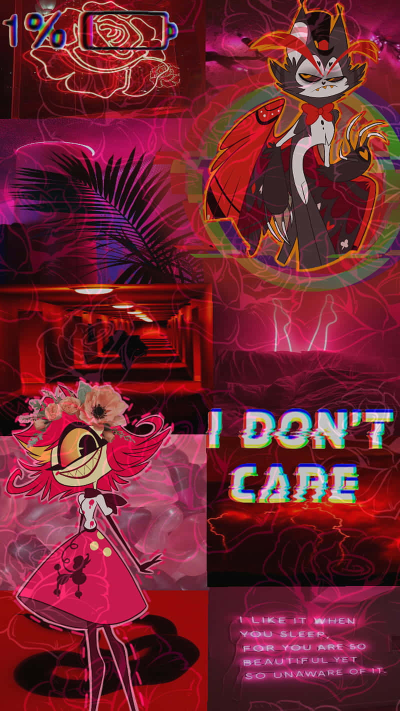 Hazbin Hotel Characters Neon Aesthetic Wallpaper