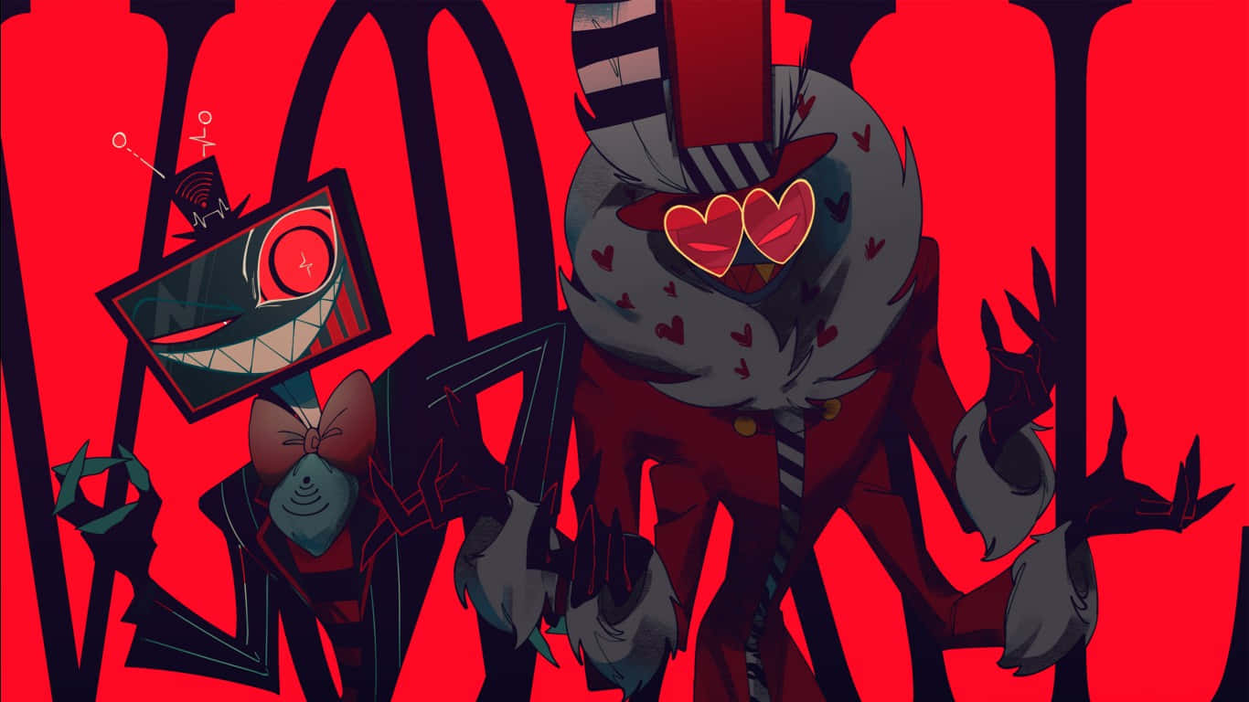 Hazbin_ Hotel_ Characters_ Red_ Background Wallpaper