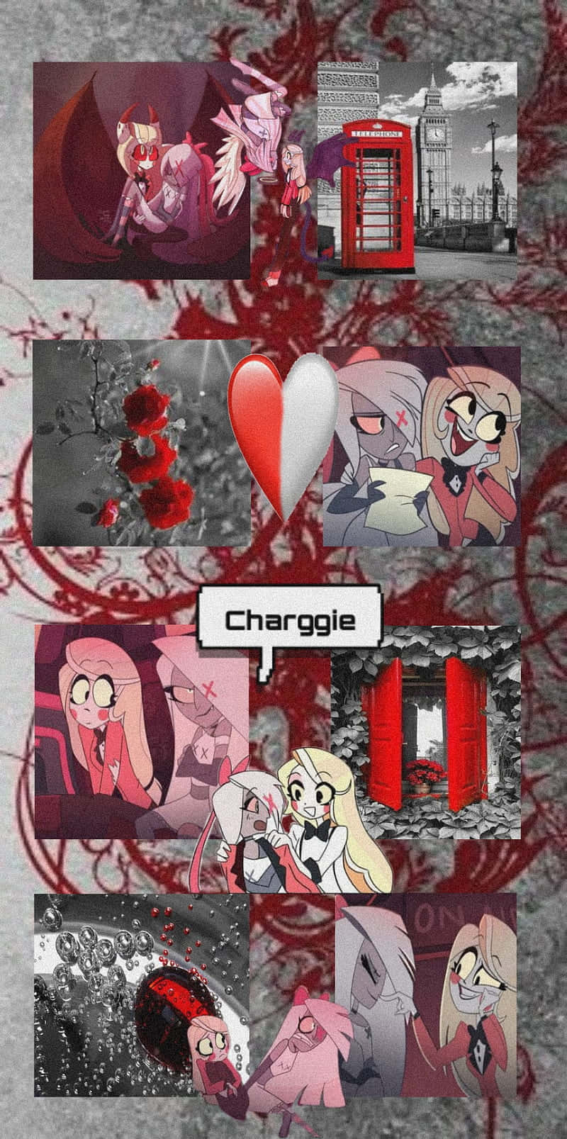 Hazbin Hotel Charlastor Collage Wallpaper