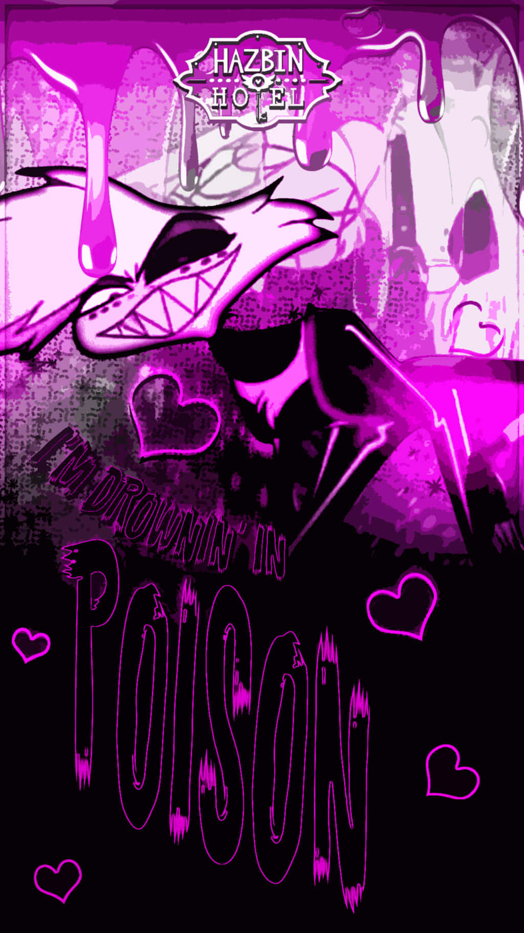 Hazbin Hotel_ Purple Aesthetic_ Dripping Poison Wallpaper