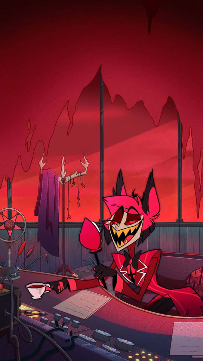 Hazbin Hotel Red Overlord Office Wallpaper