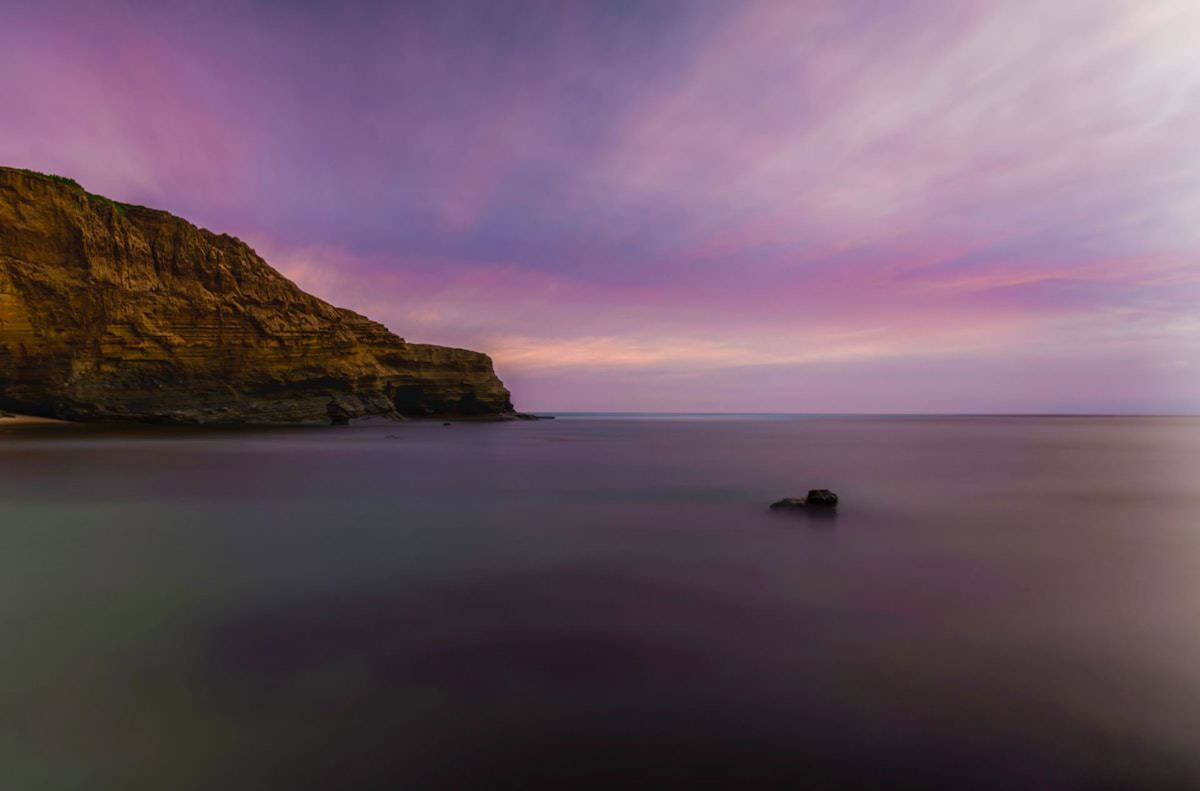 Hazy Purple San Diego Oceanography Wallpaper