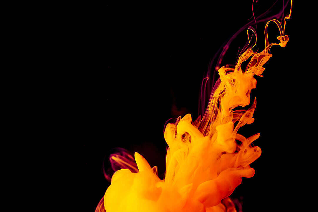 Hd Abstract Fire Shaped Yellow Smoke Wallpaper