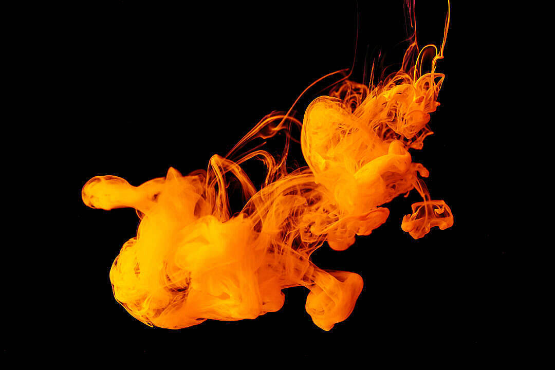 Hd Abstract Yellow Smoke In Black Wallpaper