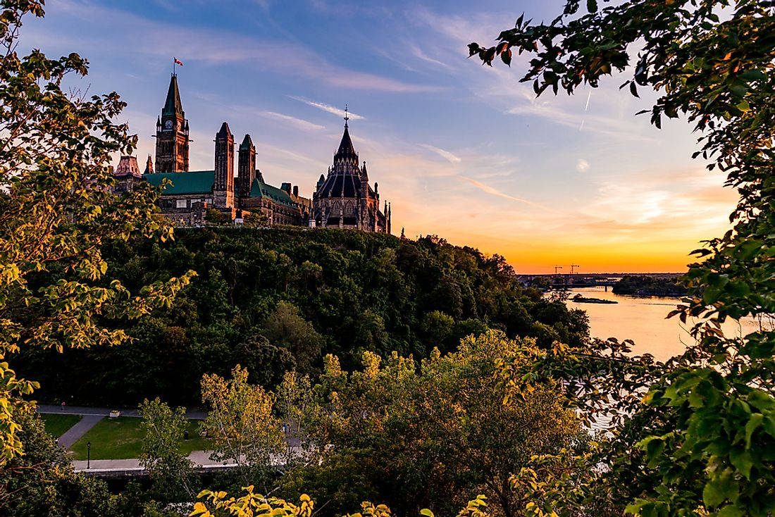 Hd Sunrise Photo Of Parliament Hill, Ottawa Wallpaper