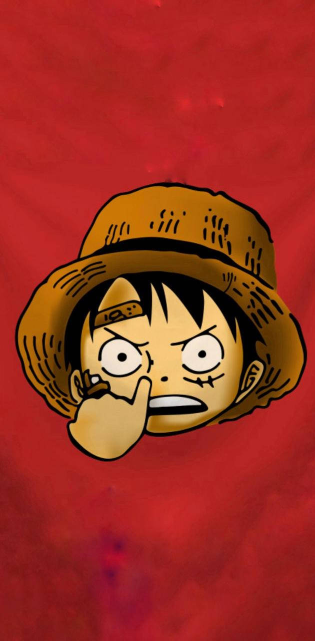 Head Of Luffy Funny Wallpaper