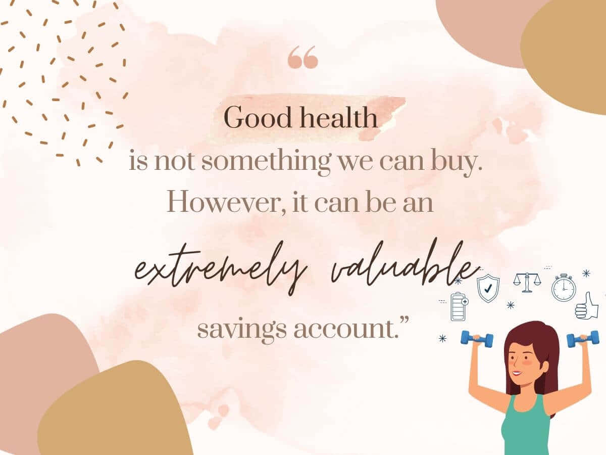 Health Savings Quote Fitness Illustration Wallpaper