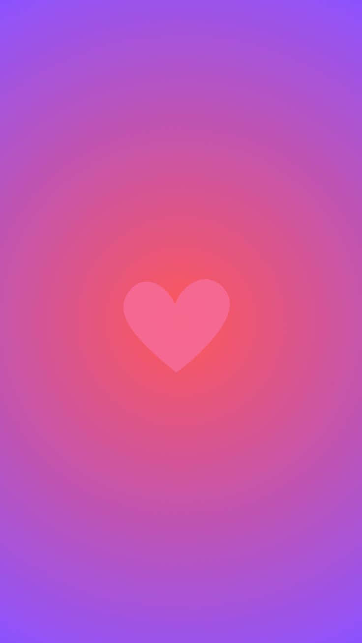 Heart Aura Gradient Background Wallpaper