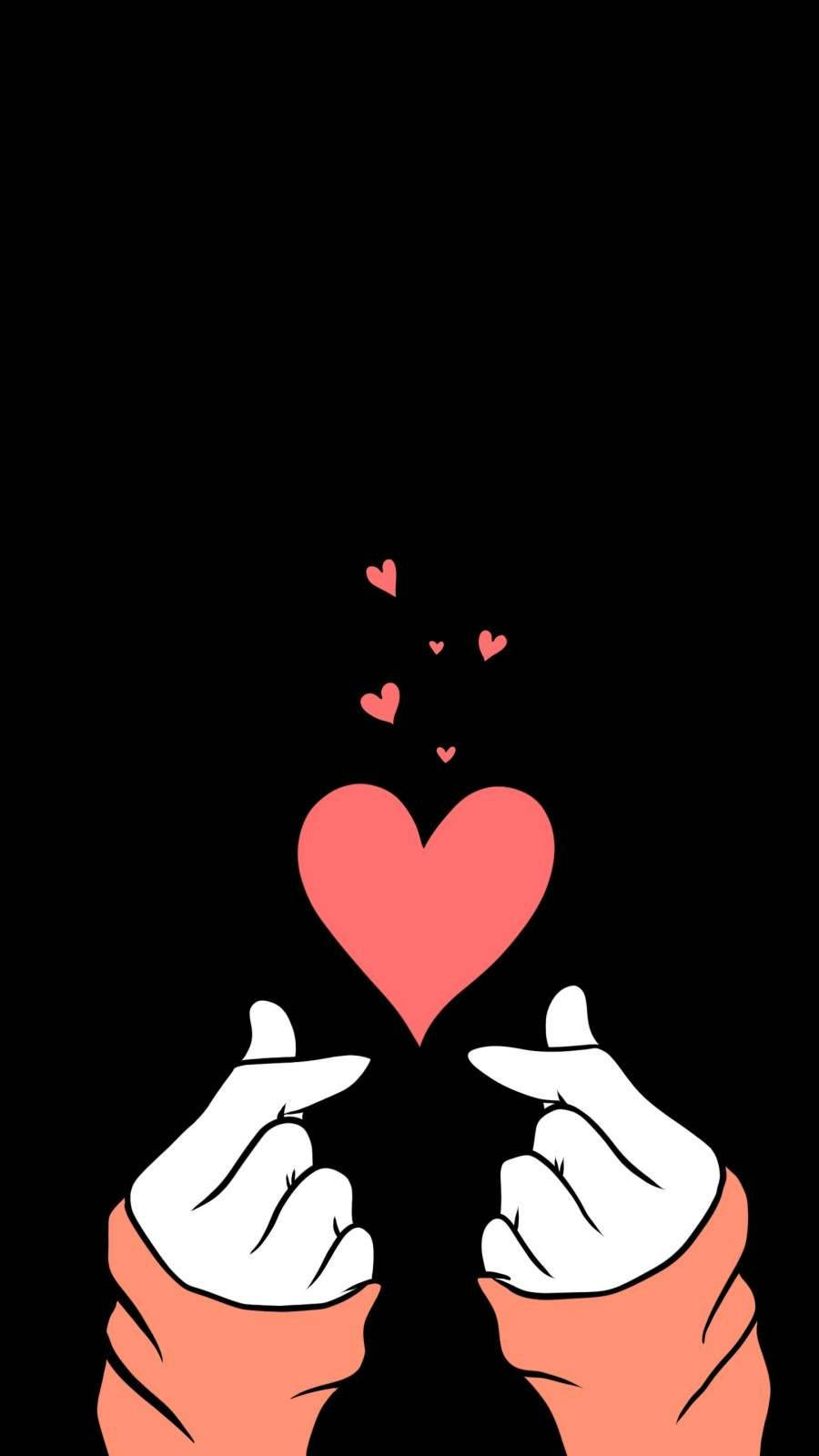 Heart Fingers Love Phone Wallpaper