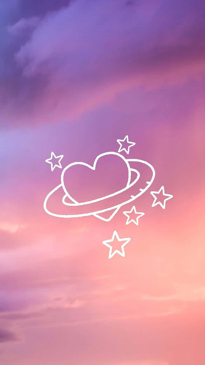 Heart Planet Sky Wallpaper Wallpaper