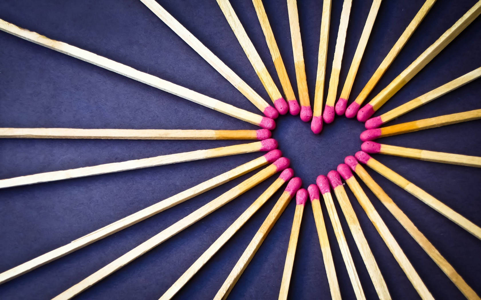 Heart Shaped Matches Wallpaper