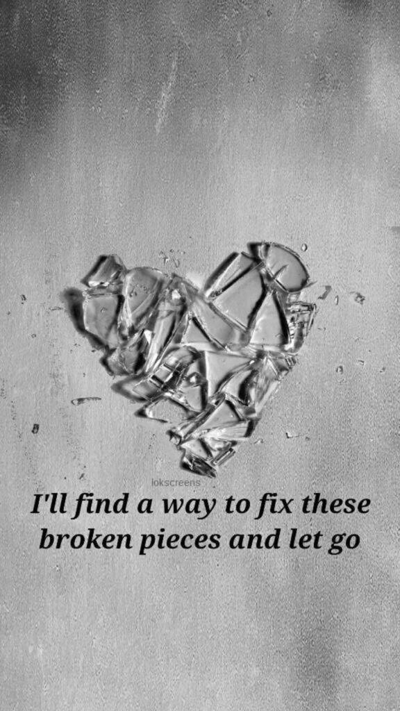 Heartbreak Symbol On An Iphone Screen Wallpaper