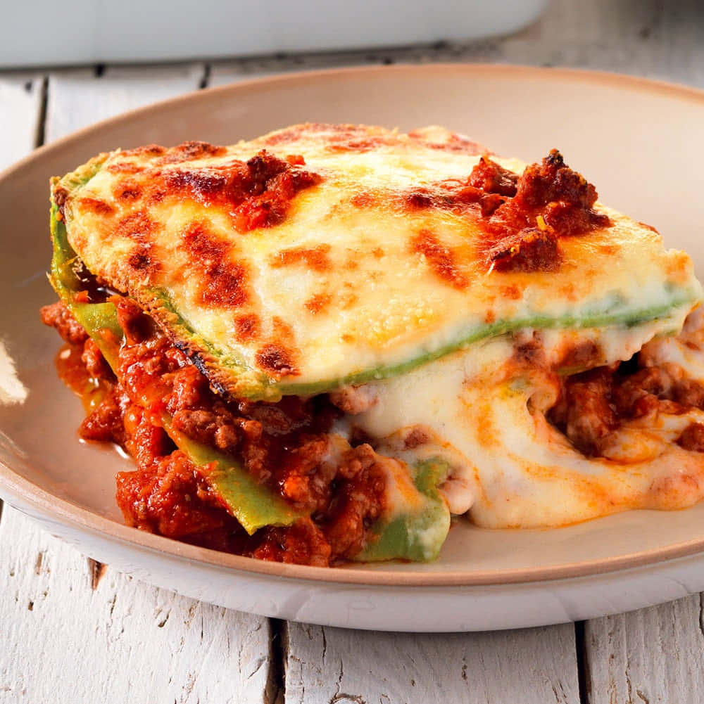 Hearty And Delicious Lasagna Alla Bolognese Wallpaper