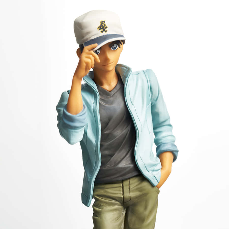 Heiji Hattori Figure Saluting Wallpaper