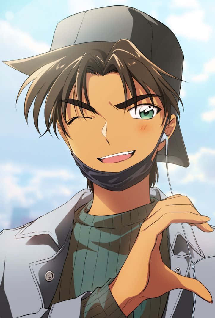 Heiji Hattori Smiling Detective Conan Wallpaper