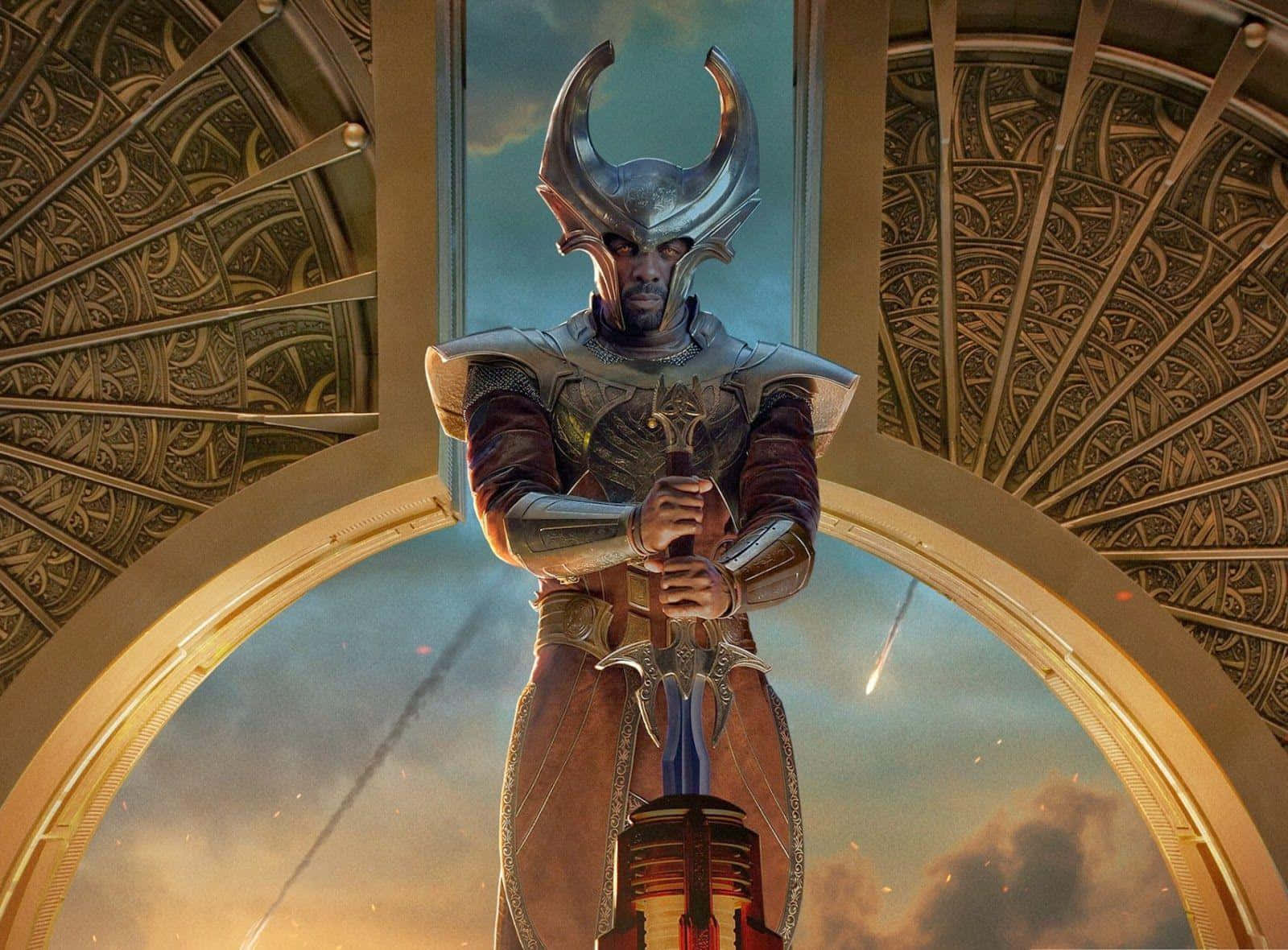 Heimdall Standing Guard On The Bifrost Bridge Wallpaper