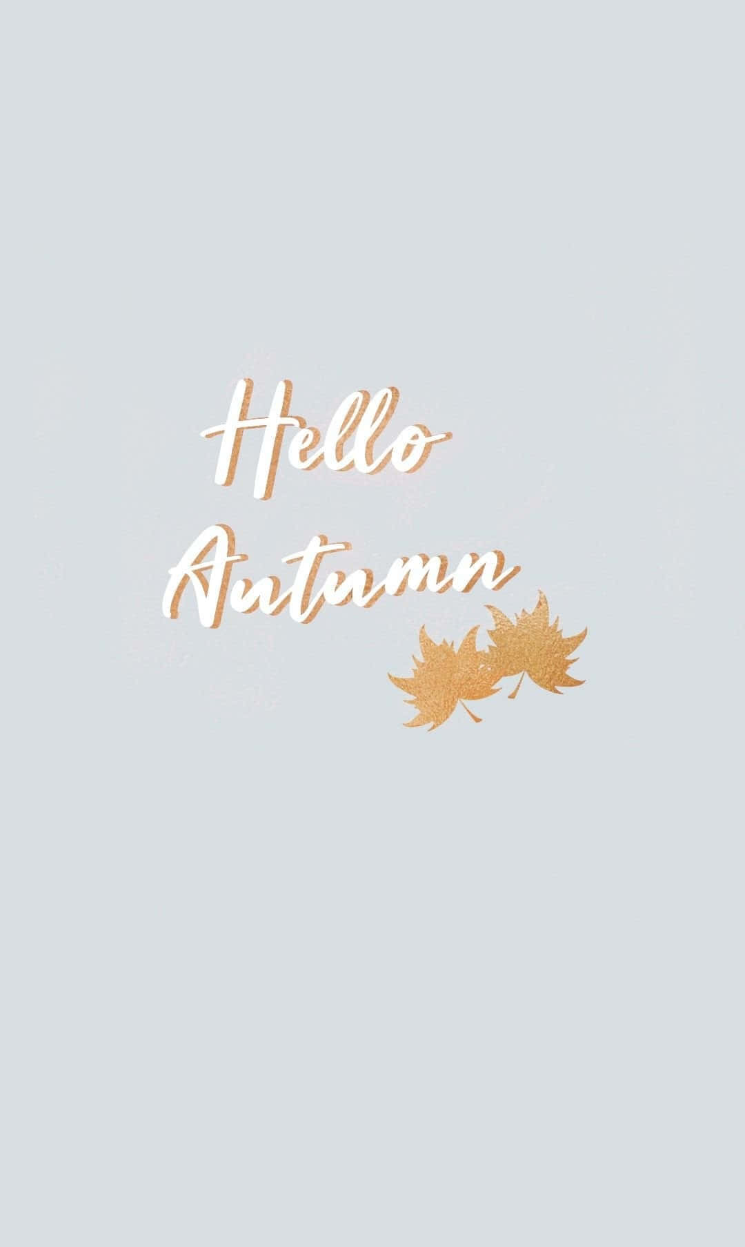 Hello Autumn Seasonal Greeting Wallpaper