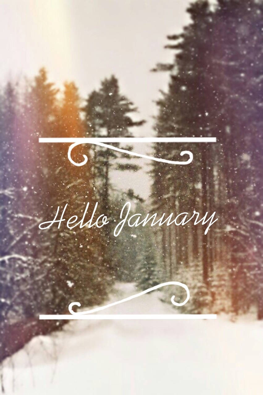 Hello January Aesthetic Filter Wallpaper