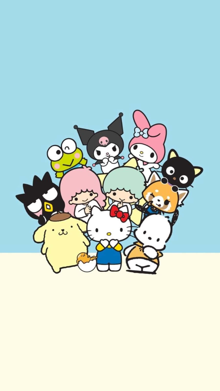 Hello Kitty And Friends Gathered Together Wallpaper