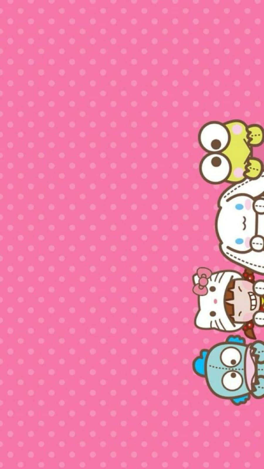 Hello Kitty And Friends In A Colorful Garden Wallpaper