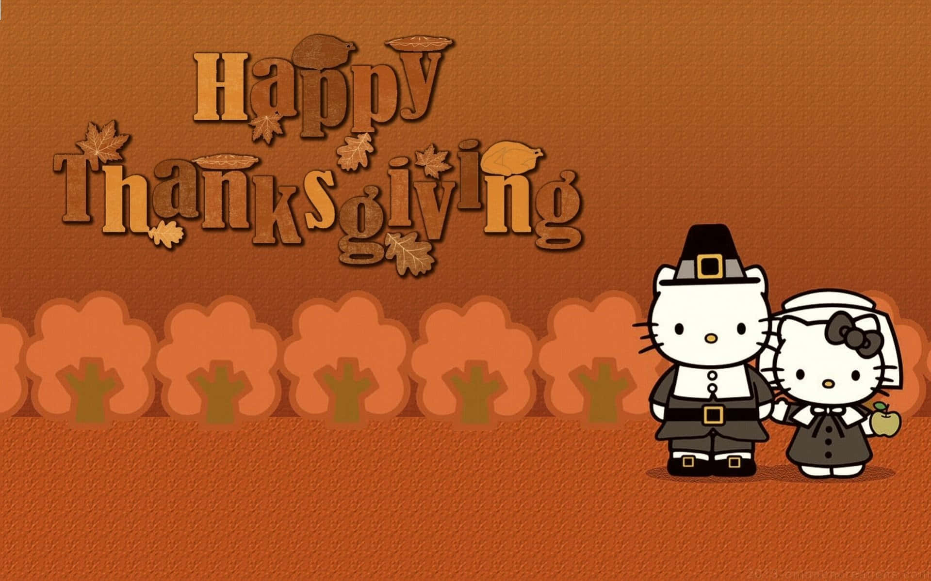 Hello Kitty Anime Thanksgiving Wallpaper